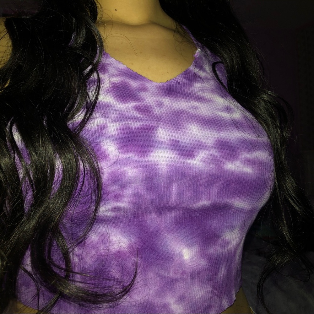 Purple Tie Dye Tank Top 👾🔮☯️☮️💜🚺